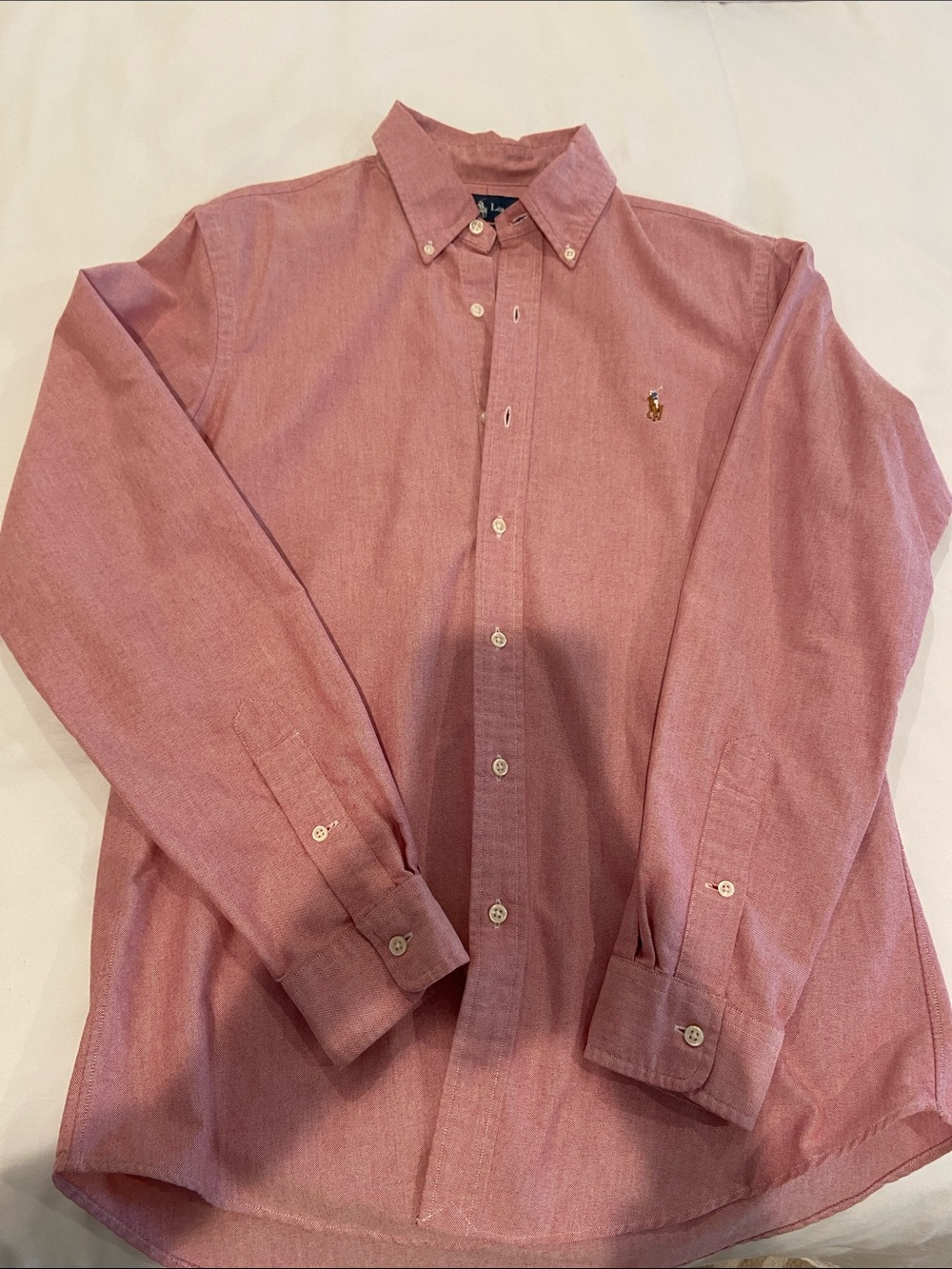 Polo by Ralph Lauren Button-Down Oxford Shirt in Rose